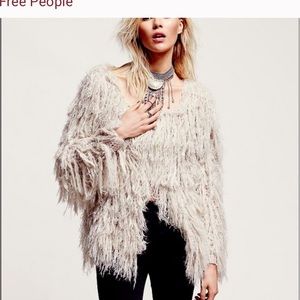 Free people faithful shaggy Cardigan nwot